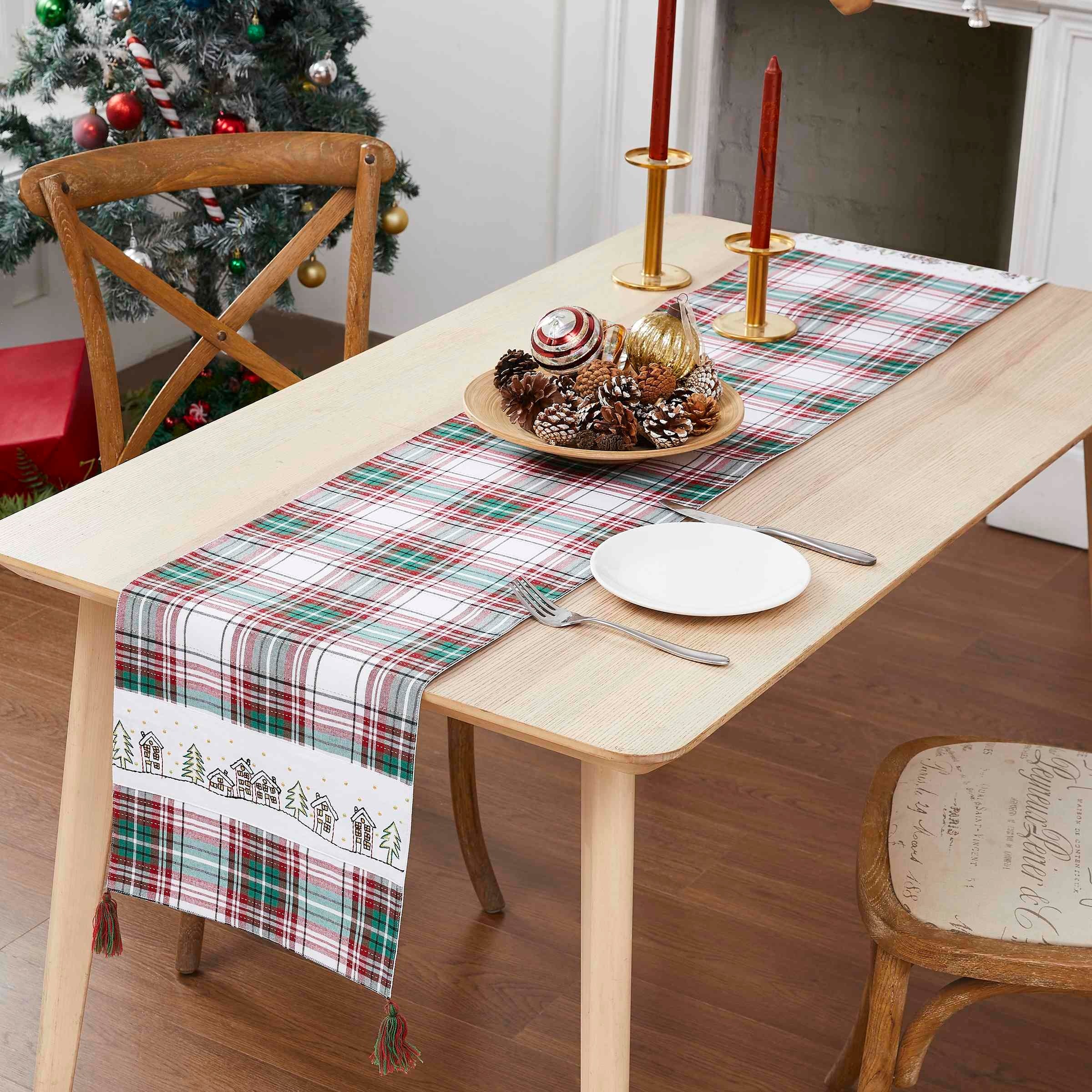 Northlight Shop -Northlight Shop Avanti Linens Holiday Plaid 90 Runner