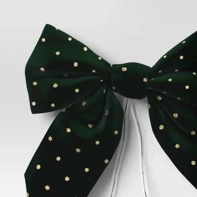 2ct Metallic Polka Dot Christmas Decorative Bow - Wondershop™ 4 2ct Metallic Polka Dot Christmas Decorative Bow - Wondershop™ - Image 2