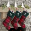 Personalization Mall Holiday Plaid Embroidered Initial Stocking 1 Personalization Mall Holiday Plaid Embroidered Initial Stocking -Northlight Shop GUEST 027376e8 275e 4456 8cf5 a23d9ff1deda