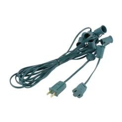 Novelty Lights 10 Socket C9/E17 Intermediate Base Christmas Stringer, Vintage Holiday Hanging Light String, SPT-1 20 Gauge Green Wire -Northlight Shop GUEST 03118a3e bb83 4879 acc7 76ff6cd28d01