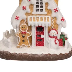 Northlight Snowy Gingerbread Peppermint House With Snowman Christmas Decoration - 11" -Northlight Shop GUEST 0454a9c7 6c6d 4827 b1d0 ea72cb54a6a3