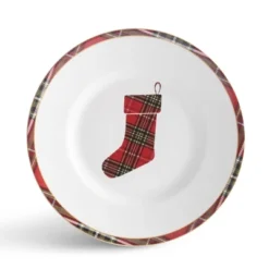 222 Fifth 12pc Wexford Dinnerware Set Red: Holiday & Christmas Dishes, Porcelain, Dishwasher & Microwave Safe -Northlight Shop GUEST 0b74ab6e 04da 4e9e bf51 b4cec8dda823