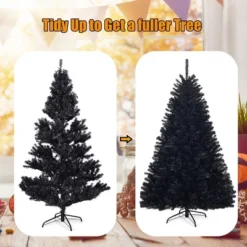 Tangkula Artificial Christmas Tree Halloween Hinged Spruce Full Tree With Metal Stand Black 16 Tangkula Artificial Christmas Tree Halloween Hinged Spruce Full Tree With Metal Stand Black -Northlight Shop GUEST 0beccdb1 71cc 4259 93b5 331df2388357