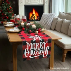 Plaid Merry Christmas 72" Jacquard Table Runner, High Quality Holiday Rectangle Tablecloth Decoration| OrnamentallyYou -Northlight Shop GUEST 0e5327b8 8a92 4668 a732 312a98ec3d27