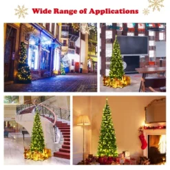 Costway 6.5ft Pre-Lit Hinged Pencil Christmas Tree 250 White Lights 18 Costway 6.5ft Pre-Lit Hinged Pencil Christmas Tree 250 White Lights -Northlight Shop GUEST 134245da d48a 4042 b256 5f784686eeee