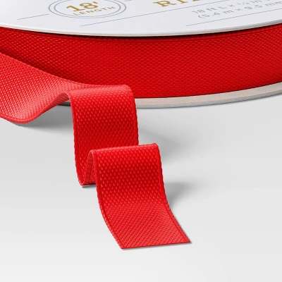 18' Christmas Fabric Ribbon Red Satin - Wondershop™ 4 18' Christmas Fabric Ribbon Red Satin - Wondershop™ - Image 2