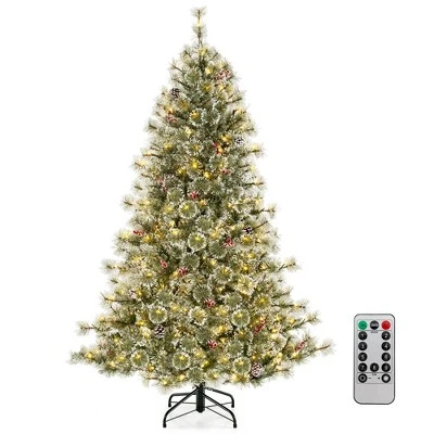Costway 6/7.5/9 FT Artificial Christmas Tree With 360° Quick Power Connector 598/1086/1714 Pine Needles 11 Costway 6/7.5/9 FT Artificial Christmas Tree With 360° Quick Power Connector 598/1086/1714 Pine Needles - Image 9