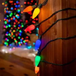 Novelty Lights 25 Feet C9 Ceramic Christmas String Light Set, Ceramic Vintage Holiday Hanging Light Set, Green Wire -Northlight Shop GUEST 17508c28 66f3 48fe 9a27 2905176f637d
