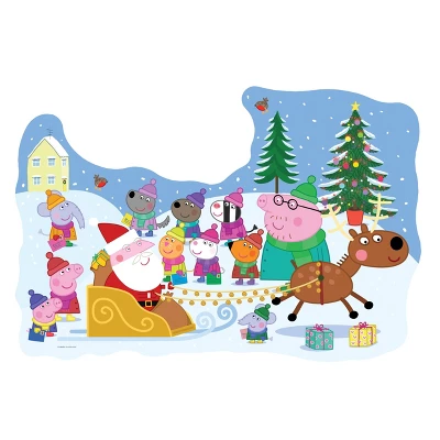 Ravensburger Peppa Pig Christmas Giant Floor Puzzle With Door Hanger 32pc: Creative Cardboard Jigsaw For Kids Holiday 4 Ravensburger Peppa Pig Christmas Giant Floor Puzzle With Door Hanger 32pc: Creative Cardboard Jigsaw For Kids Holiday - Image 2