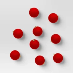 9ct 80mm Christmas Flocked Ball Ornament Set - Wondershop™ -Northlight Shop GUEST 19ceb34d 1310 457d a3c8 e57ee30c9eca