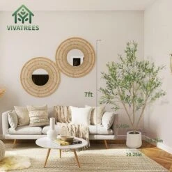 5FT 6FT 7FT Artificial Olive Tree Faux Olive Plant Realistic Leaves Silk Tree With White Pot For Home Office Decor, Interior Outdoor Decoration -Northlight Shop GUEST 1a6d8af7 8899 4ed0 9d9a d80d0998329e