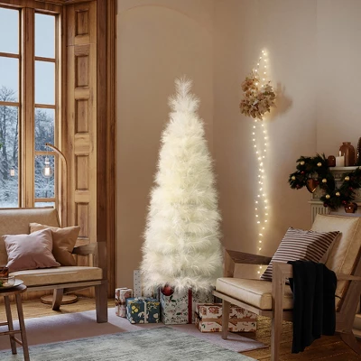 LuxenHome 5Ft Holiday Slim Artificial Pampas Grass Tree In Natural Ivory Beige 7 LuxenHome 5Ft Holiday Slim Artificial Pampas Grass Tree In Natural Ivory Beige - Image 5