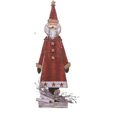 Transpac Rustic Holiday Wood Santa Snowman Tree Tabletop Decoration Set Of 4 10 Inch Christmas Decor 5 Transpac Rustic Holiday Wood Santa Snowman Tree Tabletop Decoration Set Of 4 10 Inch Christmas Decor - Image 3