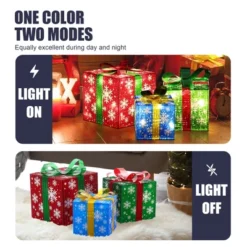 LuxenHome Set Of 3 Colored Presents Lighted Holiday Decoration Multi-Color 21 LuxenHome Set Of 3 Colored Presents Lighted Holiday Decoration Multi-Color -Northlight Shop GUEST 1ed1fd19 5899 4998 a31d 1d7613d16979