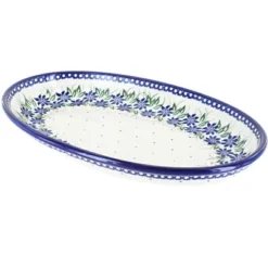 Blue Rose Polish Pottery 104 Vena Oval Platter -Northlight Shop GUEST 200a5d3b 33f5 448b 9704 f765ed4f57d4