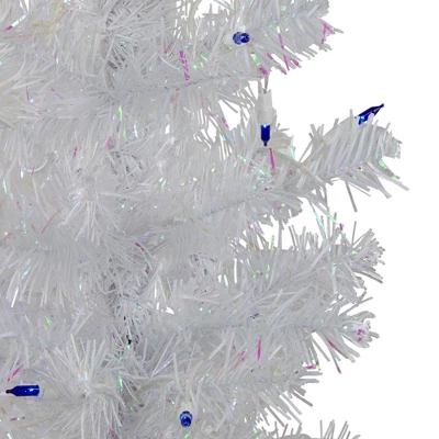 Northlight 3' Pre-Lit White Medium Pine Artificial Christmas Tree - Blue Lights 6 Northlight 3' Pre-Lit White Medium Pine Artificial Christmas Tree - Blue Lights - Image 4