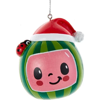 Kurt Adler CoComelon JJ And Melon Christmas Ornaments And Stocking Set Of 3 - 2 Ornaments & 1 Stocking - Officially Licensed - Gift For Kids 4 Kurt Adler CoComelon JJ And Melon Christmas Ornaments And Stocking Set Of 3 - 2 Ornaments & 1 Stocking - Officially Licensed - Gift For Kids - Image 2