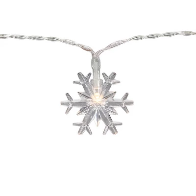 Northlight 10-Count LED Snowflake Christmas Fairy Lights, 4.25ft, Copper Wire 7 Northlight 10-Count LED Snowflake Christmas Fairy Lights, 4.25ft, Copper Wire - Image 5