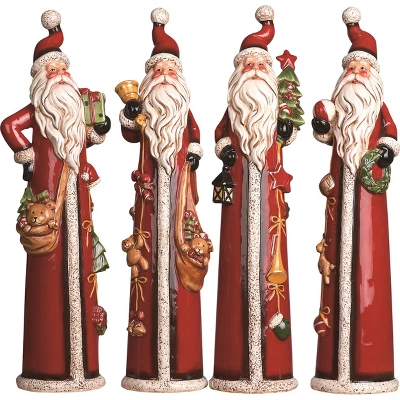 Transpac Medium Dolomite Tall Santa Set Of 4 Ceramic Figurines Multicolored Christmas Tabletop Decor For Indoor Use 3 Transpac Medium Dolomite Tall Santa Set Of 4 Ceramic Figurines Multicolored Christmas Tabletop Decor For Indoor Use