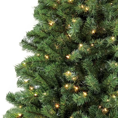 Puleo 4.5ft Pre-lit Artificial Christmas Tree Newcastle Fir: Hinged Branches, 200 Clear Lights, Indoor Use, Includes Stand 4 Puleo 4.5ft Pre-lit Artificial Christmas Tree Newcastle Fir: Hinged Branches, 200 Clear Lights, Indoor Use, Includes Stand - Image 2