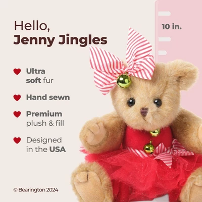 Bearington Jenny Jingles Christmas Ballerina Plush, 10 Inch Christmas Stuffed Animals For Kids, Ideal Christmas Teddy Bear Gift 7 Bearington Jenny Jingles Christmas Ballerina Plush, 10 Inch Christmas Stuffed Animals For Kids, Ideal Christmas Teddy Bear Gift - Image 5