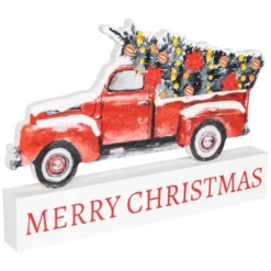 Northlight Pickup Truck Merry Christmas Wooden Decoration - 9" -Northlight Shop GUEST 2e4ebdbc d199 4753 9d6f a331c09e1c02