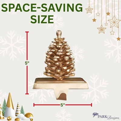 Patricia Heaton Home Gold Pinecone Stocking Hanger 3 Patricia Heaton Home Gold Pinecone Stocking Hanger