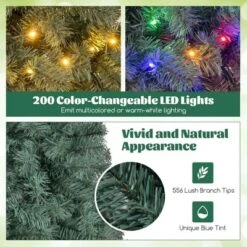 Costway 4.5/6.5/7.5/9 FT Artificial Xmas Tree With 256/556/724/1168 Branch Tips 100/200/250/500 LED Lights 9 Lighting Modes -Northlight Shop GUEST 30d2b6f3 134d 4485 83c8 911403b3a0e3