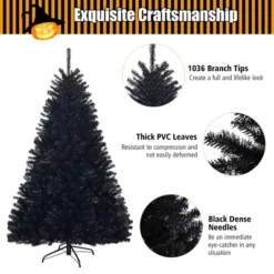 Tangkula Artificial Christmas Tree Halloween Hinged Spruce Full Tree With Metal Stand Black 21 Tangkula Artificial Christmas Tree Halloween Hinged Spruce Full Tree With Metal Stand Black -Northlight Shop GUEST 355caecf 50e5 4760 9063 887b12b4938e
