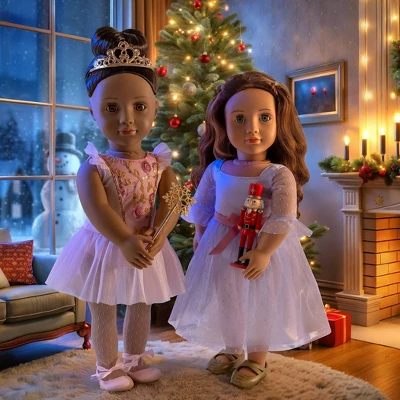 Our Generation Clara With Mini Nutcracker 18" Ballerina Doll 4 Our Generation Clara With Mini Nutcracker 18" Ballerina Doll - Image 2
