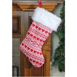 Northlight 19" Red And White Hearts With Snowflakes Knit Christmas Stocking Faux Fur Cuff 7 Northlight 19" Red And White Hearts With Snowflakes Knit Christmas Stocking Faux Fur Cuff -Northlight Shop GUEST 3bbd35b5 da34 4d28 a0c3 7334406c5671