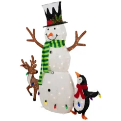 Northlight 3D LED Lighted Snowman And Penguin Outdoor Christmas Decoration - 48" - Warm White -Northlight Shop GUEST 3c660317 483f 4251 9c3d a3e21a92a9c7