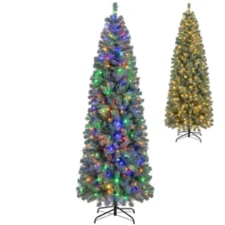 Costway 4.5/6.5/7.5/9 FT Artificial Xmas Tree With 256/556/724/1168 Branch Tips 100/200/250/500 LED Lights 9 Lighting Modes -Northlight Shop GUEST 3cd7594c d672 4b1a 9bd9 0c660094ddb4