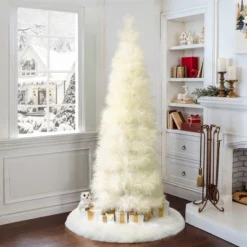 LuxenHome 6Ft Holiday Slim Artificial Pampas Grass Tree In Natural Ivory Beige -Northlight Shop GUEST 3def9f09 123b 42ad a814 f62abe632379