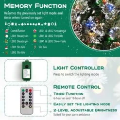 Costway 6/7.5/9 FT Artificial Christmas Tree With 360° Quick Power Connector 598/1086/1714 Pine Needles 20 Costway 6/7.5/9 FT Artificial Christmas Tree With 360° Quick Power Connector 598/1086/1714 Pine Needles -Northlight Shop GUEST 400abdc1 10b3 43aa 8b07 e4cc17919bbd