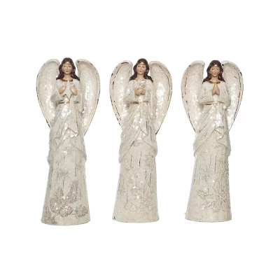 Transpac Large Resin Peaceful Poinsettia Angel Figurine Set Of 3 Christmas Home Decorations For Festive Decor 3 Transpac Large Resin Peaceful Poinsettia Angel Figurine Set Of 3 Christmas Home Decorations For Festive Decor