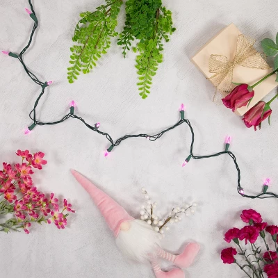 Northlight 50ct LED Mini String Lights Pink - 16.25' Green Wire 5 Northlight 50ct LED Mini String Lights Pink - 16.25' Green Wire - Image 3