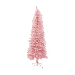 LuxenHome 6Ft Pink Pencil Artificial Tree With Warm White Lights And 8 Light Functions -Northlight Shop GUEST 43005535 159d 4ca9 b5c0 df8e904ca457