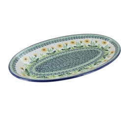 Blue Rose Polish Pottery 205 Ceramika Artystyczna Large Oval Platter -Northlight Shop GUEST 443808dc b32b 4079 b3d9 339fbd92d707