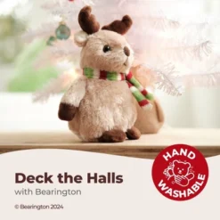 Bearington Bucky Reindeer Christmas Stuffed Animal, Christmas Plushies, 7 Inch Plush Reindeer, Ideal Stuffed Christmas Animals Gift