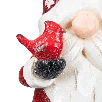 Northlight Gnome In Lighted Hat Holding Cardinal Christmas Decoration - 20" - LED Warm White Lights 7 Northlight Gnome In Lighted Hat Holding Cardinal Christmas Decoration - 20" - LED Warm White Lights - Image 5