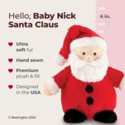 Bearington Baby Nick Christmas Plush, 6 Inch Santa Stuffed Animal, Ideal Christmas Stuffed Santa Claus Doll Gift For Toddlers, Kids 11 Bearington Baby Nick Christmas Plush, 6 Inch Santa Stuffed Animal, Ideal Christmas Stuffed Santa Claus Doll Gift For Toddlers, Kids -Northlight Shop GUEST 48a702cf 2af7 4f65 8f37 79c55ec789e7