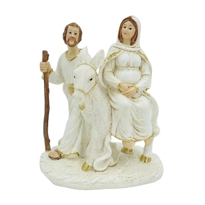 Transpac Medium Resin Pregnant Mary On Donkey Nativity Scene Figurine Multicolor Tabletop Christmas Decoration 3 Transpac Medium Resin Pregnant Mary On Donkey Nativity Scene Figurine Multicolor Tabletop Christmas Decoration