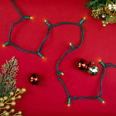 Northlight Wide Angle LED Christmas Lights - Yellow - 33' Green Wire - 100 Ct 4 Northlight Wide Angle LED Christmas Lights - Yellow - 33' Green Wire - 100 Ct - Image 2