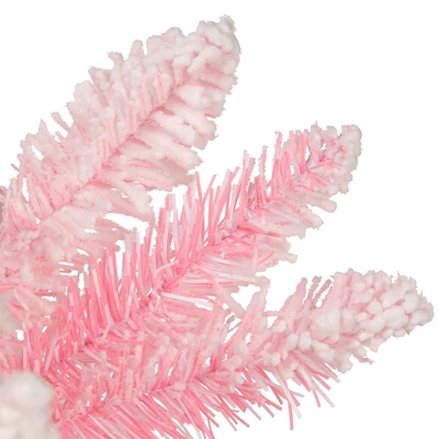 Northlight Medium Flocked Madeline Spruce Artificial Christmas Tree - 3' - Pink - Unlit 7 Northlight Medium Flocked Madeline Spruce Artificial Christmas Tree - 3' - Pink - Unlit - Image 5