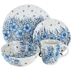 Blue Rose Polish Pottery Zaklady Dinnerware (4 PC) -Northlight Shop GUEST 51ef2599 894d 49e2 a367 fdbf3eb2fba9