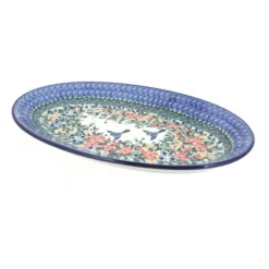 Blue Rose Polish Pottery 205 Ceramika Artystyczna Large Oval Platter -Northlight Shop GUEST 52b2dc1e 4c31 4611 8f0f 181c2b0aeccf