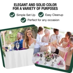 Crown Display White Round Disposable Tablecloth For Parties- 120 Inch White Plastic Table Cloth - Floor Length Tablecloth For 6 Foot Table - 6 Pack 10 Crown Display White Round Disposable Tablecloth For Parties- 120 Inch White Plastic Table Cloth - Floor Length Tablecloth For 6 Foot Table - 6 Pack -Northlight Shop GUEST 571b888d 417a 4dd2 9ef3 fcc8047ab650