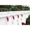 Original MantleClip Holly Whitewash: Secure Stocking Hooks For Mantel, Holds 10 Lbs, 4-Pack
