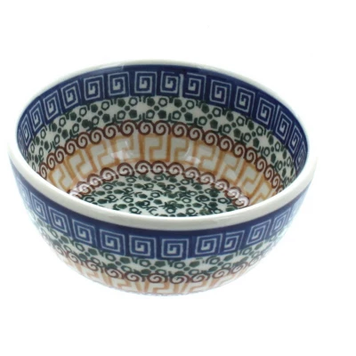 Blue Rose Polish Pottery 17 Ceramika Dessert Bowl 5 Blue Rose Polish Pottery 17 Ceramika Dessert Bowl - Image 3